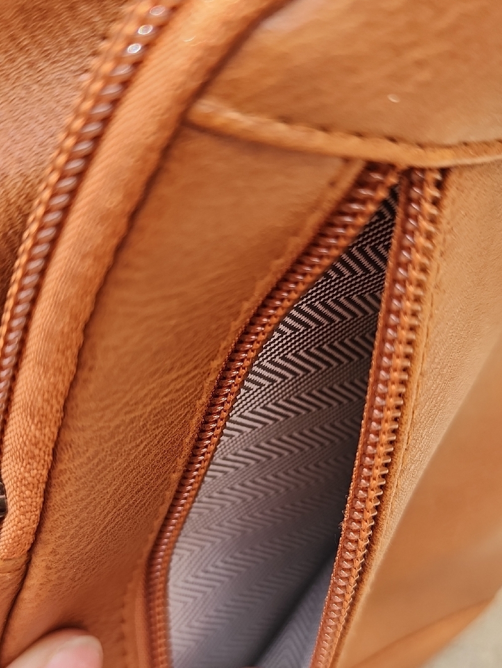 NWOT Sling Backpack in Cognac Brown - Compact Crossbody Bag - Picture 4 of 17